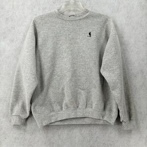 Vintage San Antonio Spurs‎ Crewneck Sweatshirt SZ LARGE NBA Retro Rare Gray